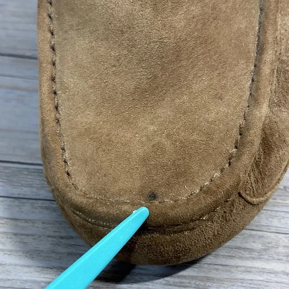 UGG Ascot Mens Approx 10 Chestnut Suede Sheepskin Comfort Slip On Shoes - Picture 11 of 11